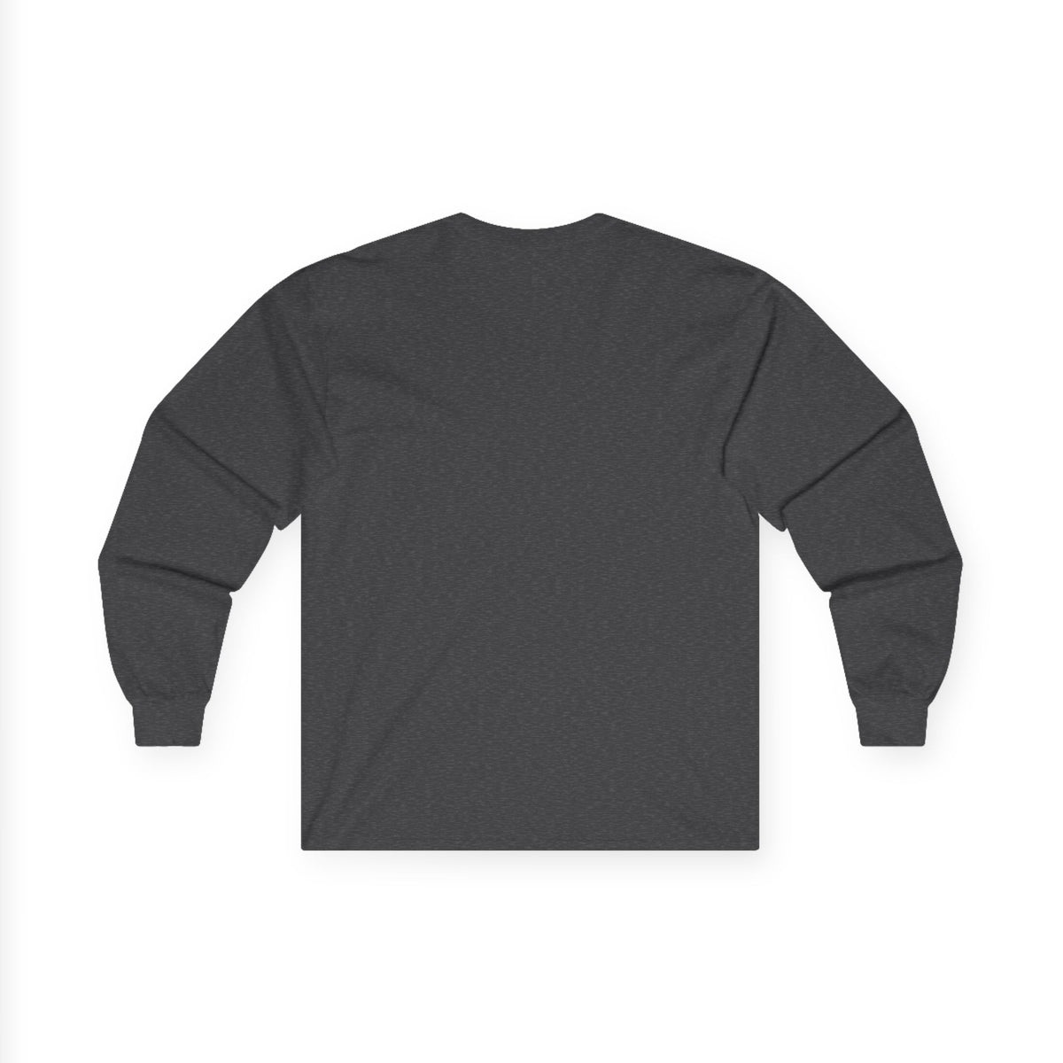Back of the Dark Heather Paddle Portage Long Sleeve Tee