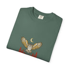 Blue Spruce After Dark Owl Tee folded to show the owl graphic