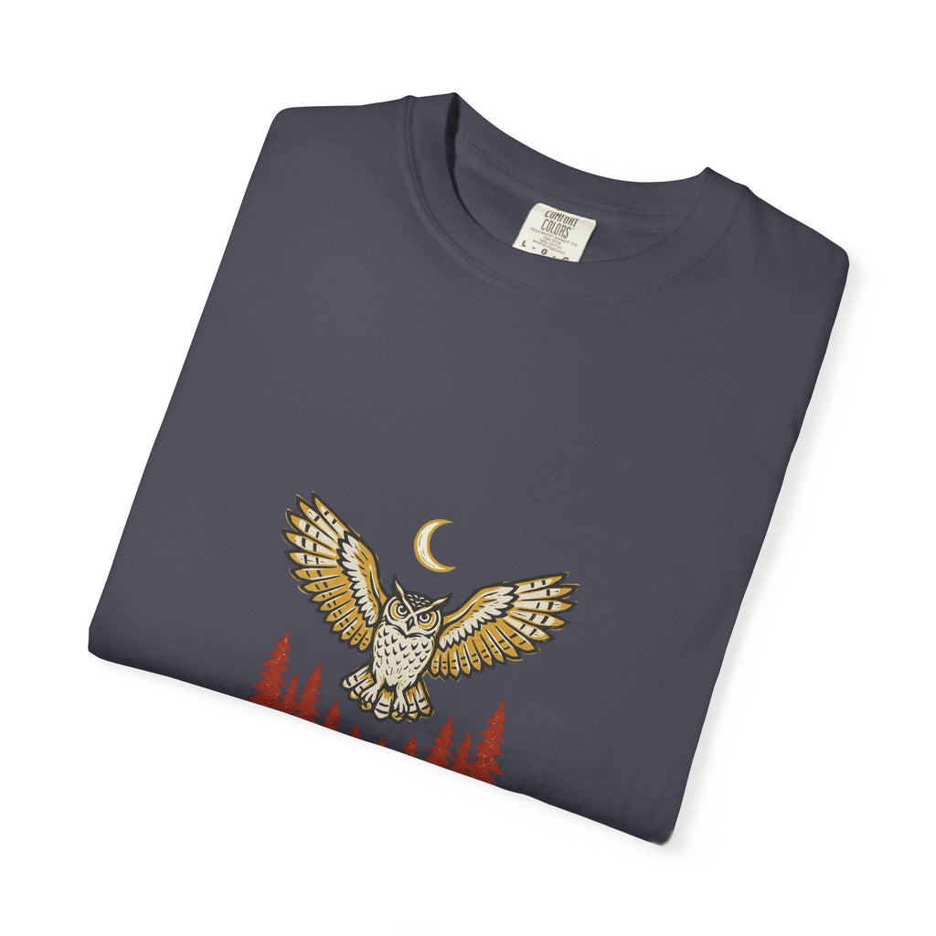 Navy After Dark Owl Tee folded to show the owl graphic